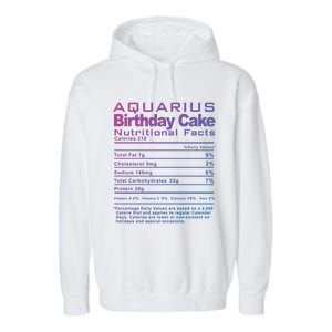 Aquarius Birthday Cake Nutrition Facts Gift Garment-Dyed Fleece Hoodie