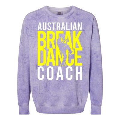 Australian Breakdance Coach Colorblast Crewneck Sweatshirt