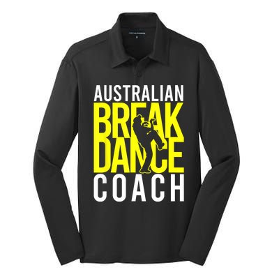 Australian Breakdance Coach Silk Touch Performance Long Sleeve Polo