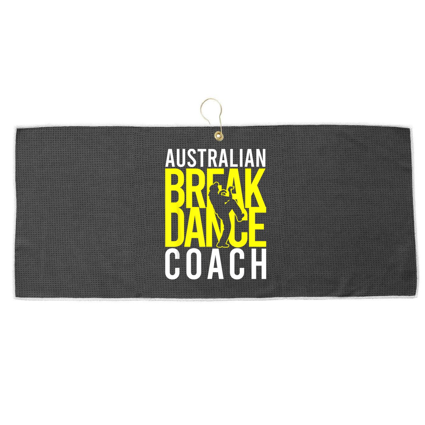 Australian Breakdance Coach Large Microfiber Waffle Golf Towel