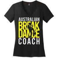 Australian Breakdance Coach Women's V-Neck T-Shirt