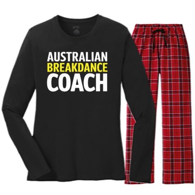 Australian Breakdancing Costume Break Dancer Coach Matching Women's Long Sleeve Flannel Pajama Set 