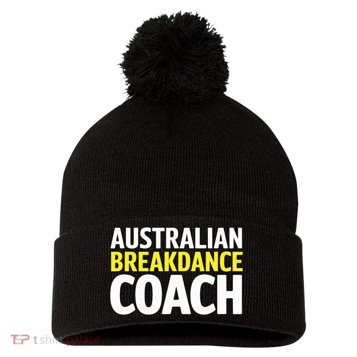 Australian Breakdancing Costume Break Dancer Coach Matching Pom Pom 12in Knit Beanie