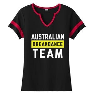 Australian Breakdancing Costume Team Break Dancer Matching Ladies Halftime Notch Neck Tee