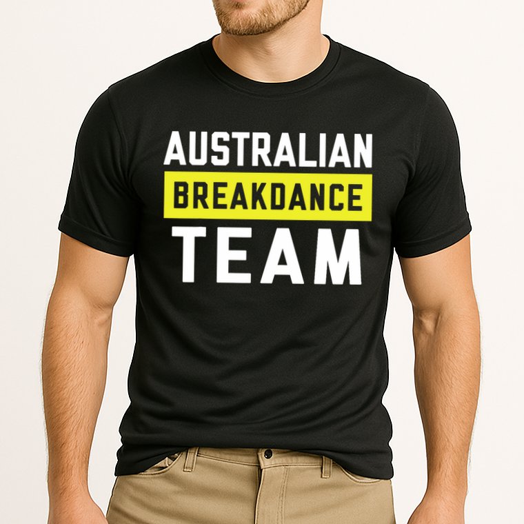 Australian Breakdancing Costume Team Break Dancer Matching Cooling Performance Crew T-Shirt