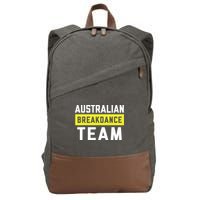 Australian Breakdancing Costume Team Break Dancer Matching Cotton Canvas Backpack