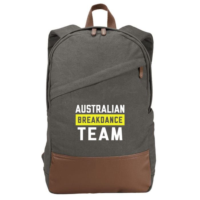 Australian Breakdancing Costume Team Break Dancer Matching Cotton Canvas Backpack