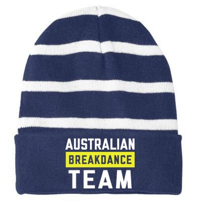 Australian Breakdancing Costume Team Break Dancer Matching Striped Beanie with Solid Band