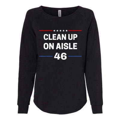 Anti Biden Clean Up On Aisle 46 Impeach Biden Political Womens California Wash Sweatshirt