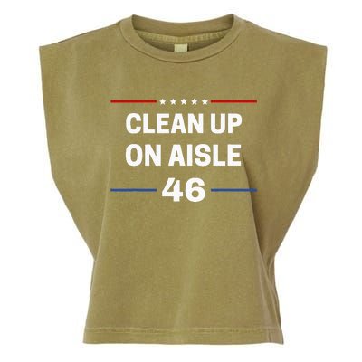 Anti Biden Clean Up On Aisle 46 Impeach Biden Political Garment-Dyed Women's Muscle Tee