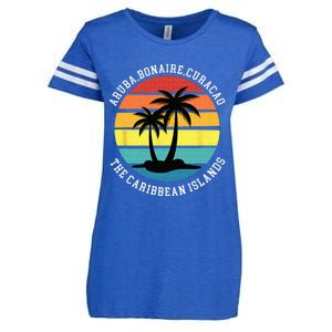 Aruba Bonaire Curacao The Caribbean Islands Vacation Enza Ladies Jersey Football T-Shirt