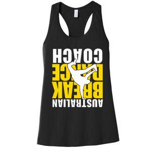 Australian Breakdance Coach Costume Women's Racerback Tank