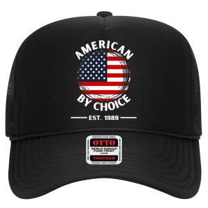 American By Choice Est 1989 High Crown Mesh Back Trucker Hat