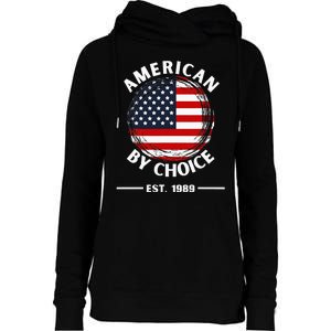 American By Choice Est 1989 Womens Funnel Neck Pullover Hood