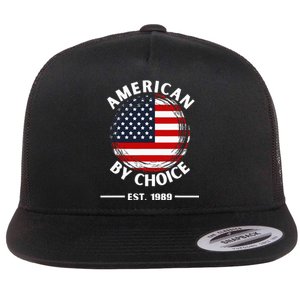 American By Choice Est 1989 Flat Bill Trucker Hat