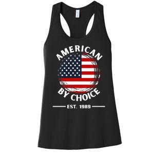 American By Choice Est 1989 Women's Racerback Tank