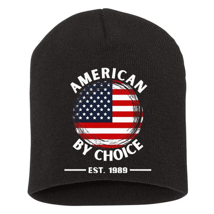 American By Choice Est 1989 Short Acrylic Beanie