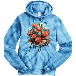 Arizona Blooming Cactus Flowers Love State Of Arizona Cute Tie Dye Hoodie