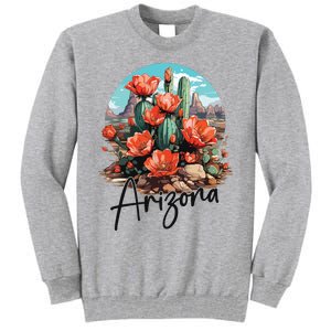 Arizona Blooming Cactus Flowers Love State Of Arizona Cute Tall Sweatshirt