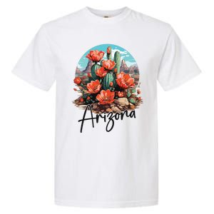 Arizona Blooming Cactus Flowers Love State Of Arizona Cute Garment-Dyed Heavyweight T-Shirt