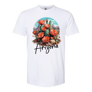 Arizona Blooming Cactus Flowers Love State Of Arizona Cute Softstyle CVC T-Shirt