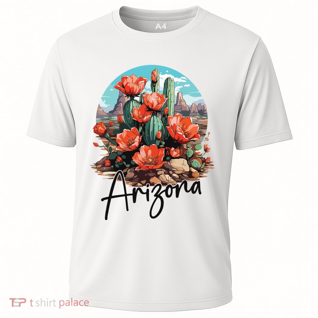 Arizona Blooming Cactus Flowers Love State Of Arizona Cute Performance Shirt