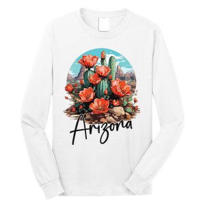 Arizona Blooming Cactus Flowers Love State Of Arizona Cute Long Sleeve Shirt