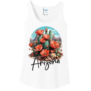 Arizona Blooming Cactus Flowers Love State Of Arizona Cute Ladies Essential Tank