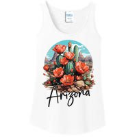 Arizona Blooming Cactus Flowers Love State Of Arizona Cute Ladies Essential Tank