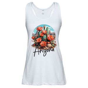 Arizona Blooming Cactus Flowers Love State Of Arizona Cute Ladies Essential Flowy Tank