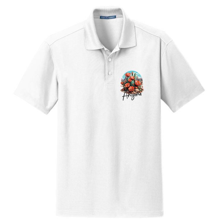 Arizona Blooming Cactus Flowers Love State Of Arizona Cute Dry Zone Grid Polo