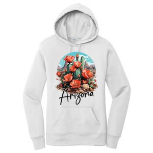 Arizona Blooming Cactus Flowers Love State Of Arizona Cute Women's Pullover Hoodie