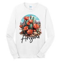 Arizona Blooming Cactus Flowers Love State Of Arizona Cute Tall Long Sleeve T-Shirt