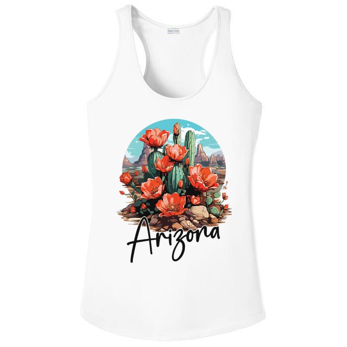 Arizona Blooming Cactus Flowers Love State Of Arizona Cute Ladies PosiCharge Competitor Racerback Tank