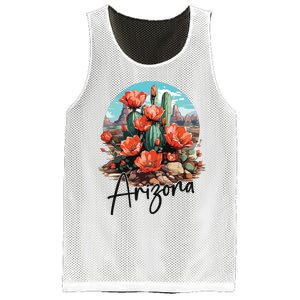 Arizona Blooming Cactus Flowers Love State Of Arizona Cute Mesh Reversible Basketball Jersey Tank