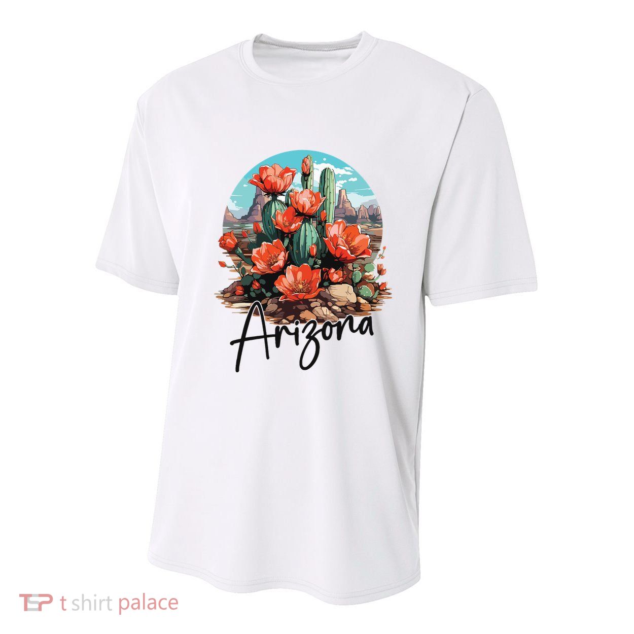 Arizona Blooming Cactus Flowers Love State Of Arizona Cute Youth Performance Sprint T-Shirt