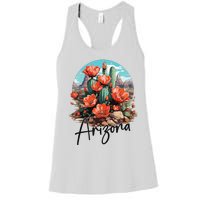 Arizona Blooming Cactus Flowers Love State Of Arizona Cute Women's Racerback Tank