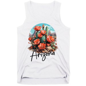 Arizona Blooming Cactus Flowers Love State Of Arizona Cute Tank Top