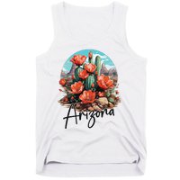 Arizona Blooming Cactus Flowers Love State Of Arizona Cute Tank Top