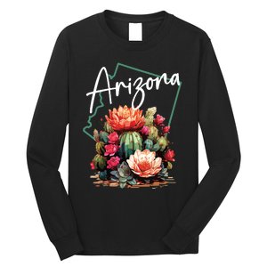 Arizona Blooming Cactus Flowers Love State Of Arizona Cute Long Sleeve Shirt