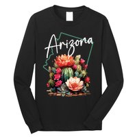 Arizona Blooming Cactus Flowers Love State Of Arizona Cute Long Sleeve Shirt