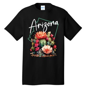 Arizona Blooming Cactus Flowers Love State Of Arizona Cute Tall T-Shirt