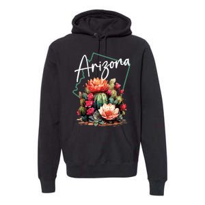 Arizona Blooming Cactus Flowers Love State Of Arizona Cute Premium Hoodie