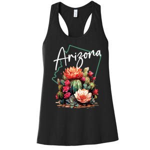 Arizona Blooming Cactus Flowers Love State Of Arizona Cute Women's Racerback Tank