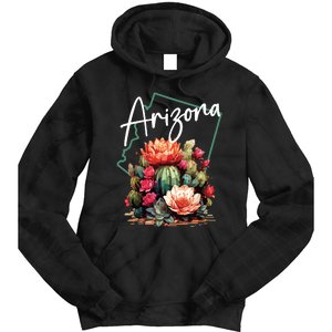 Arizona Blooming Cactus Flowers Love State Of Arizona Cute Tie Dye Hoodie