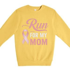 Athletics Breast Cancer Awareness Month Runner Pin.K Ribbon Premium Crewneck Sweatshirt