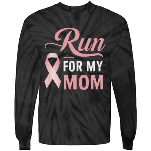 Athletics Breast Cancer Awareness Month Runner Pin.K Ribbon Tie-Dye Long Sleeve Shirt