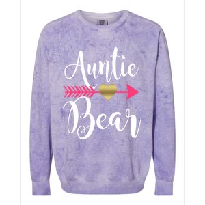 Auntie Bear Cute Aunt Niece Nephew Aunts Funny Gift Colorblast Crewneck Sweatshirt