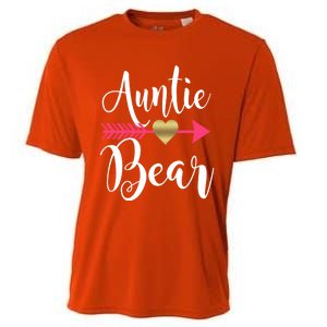 Auntie Bear Cute Aunt Niece Nephew Aunts Funny Gift Cooling Performance Crew T-Shirt