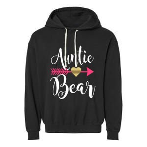 Auntie Bear Cute Aunt Niece Nephew Aunts Funny Gift Garment-Dyed Fleece Hoodie